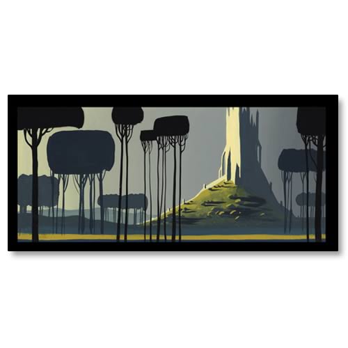 Disney Sleeping Beauty Castle on the Hill Canvas Giclee